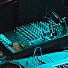 Robin at the controls - Tribute Communities Recital Hall (Toronto, 2013)
